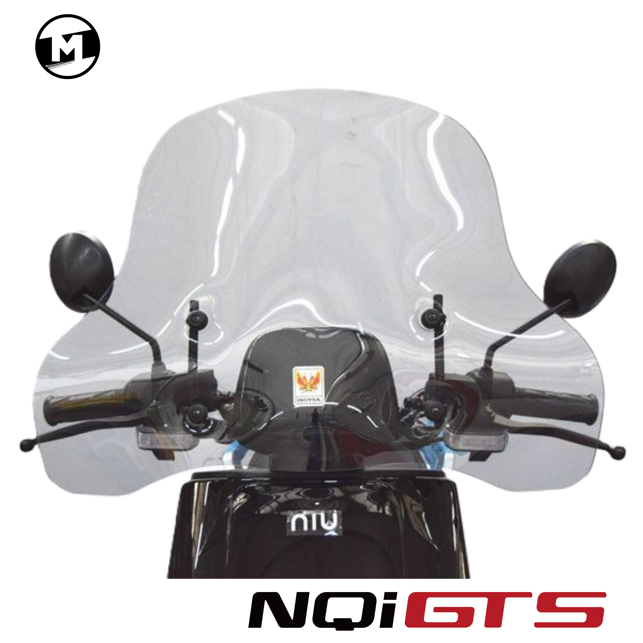 Windschild kurz getönt | NIU NQi-Serie | mit Halterung – Bild 3