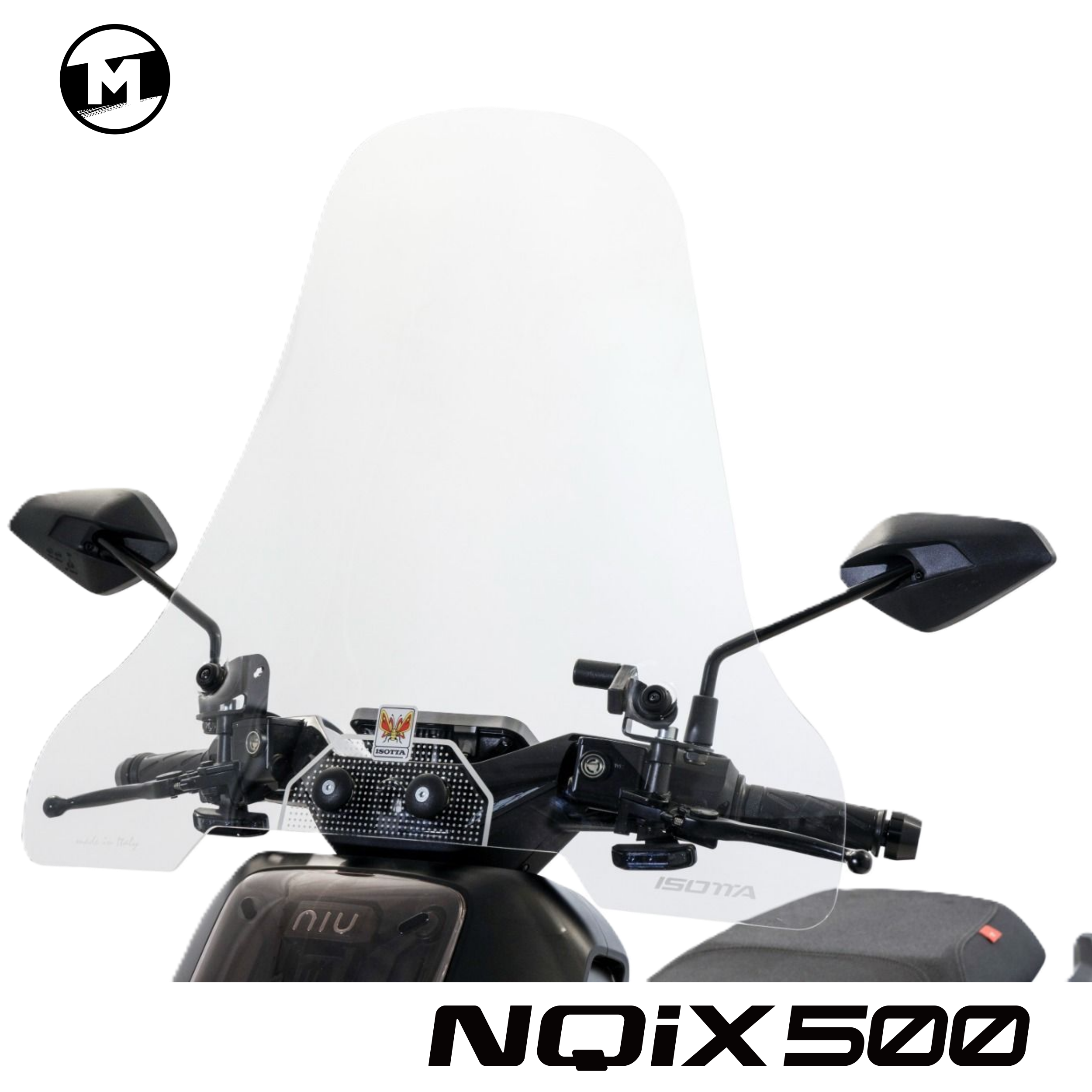 Windschild hoch klar | NIU NQiX-Serie | mit Halterung – Bild 3