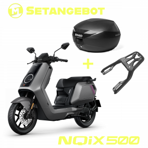 NIU NQiX 500 | Grau | inkl. Gepäckträger und Heckkoffer (Setangebot)