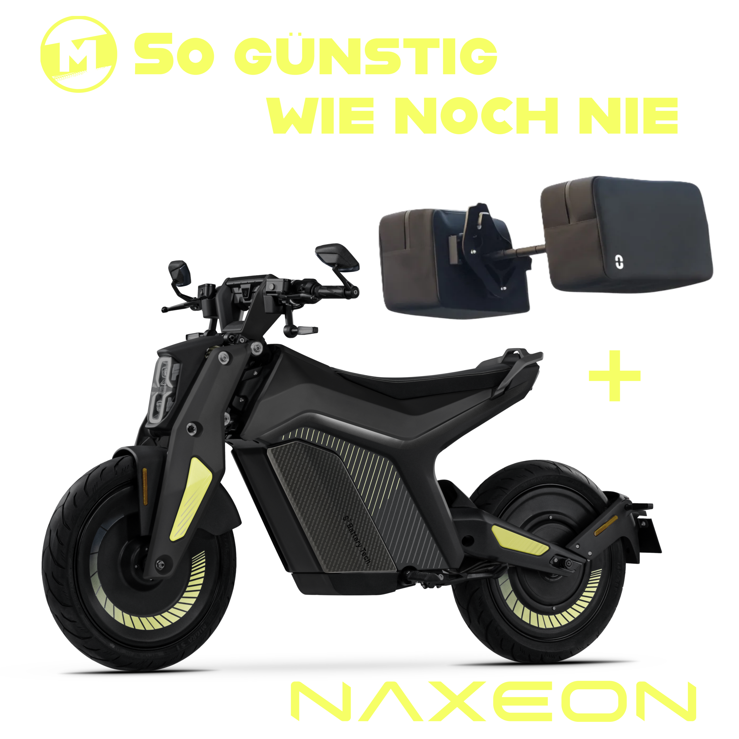 NAXEON I AM Pro | Stromboli Black | inkl. Seitenkoffer