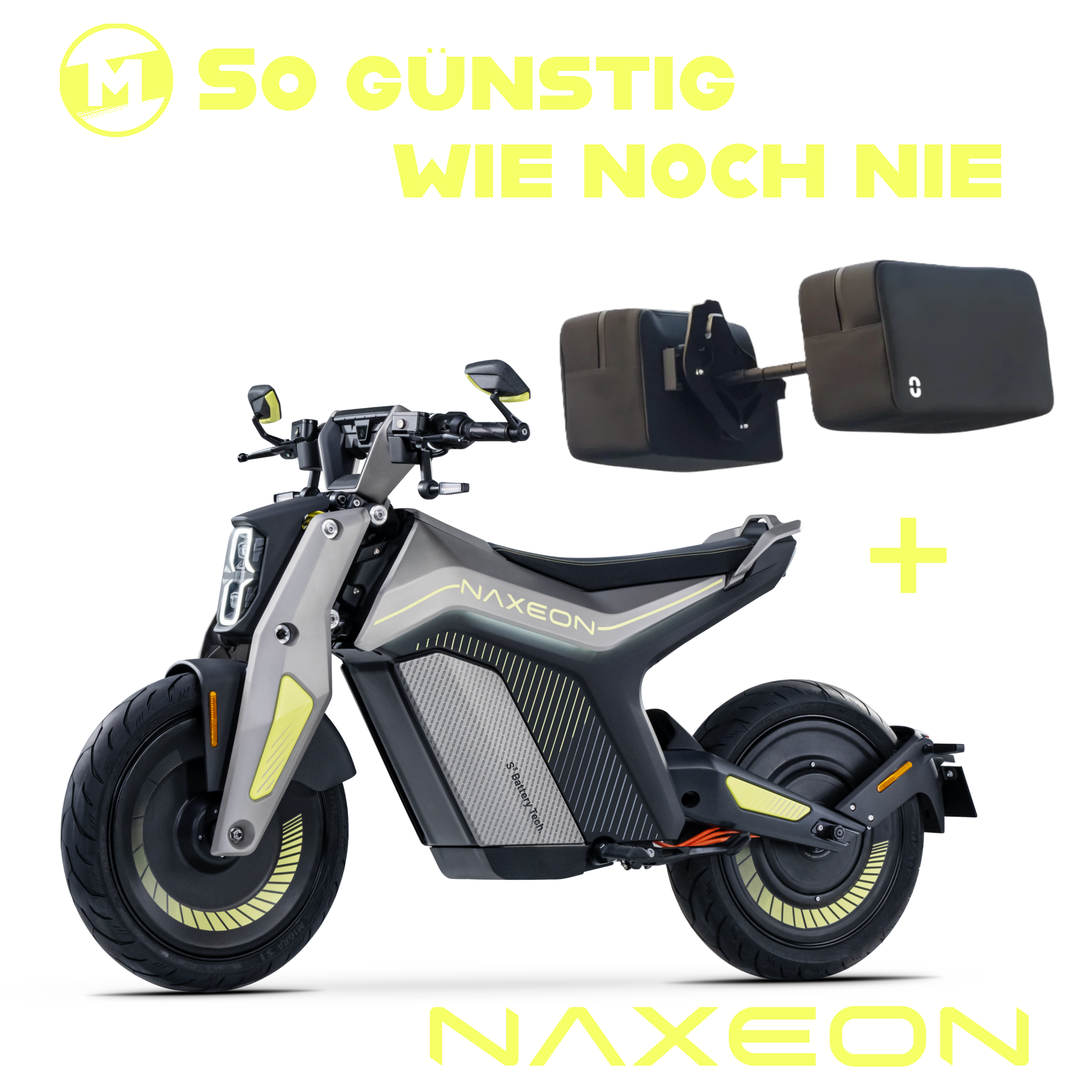 NAXEON I AM Pro | Accona Grey | inkl. Seitenkoffer