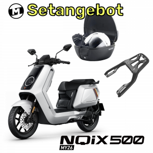 NIU NQiX 500 MY26 | Weiß | inkl. Gepäckträger und 33L Heckkoffer (Setangebot)